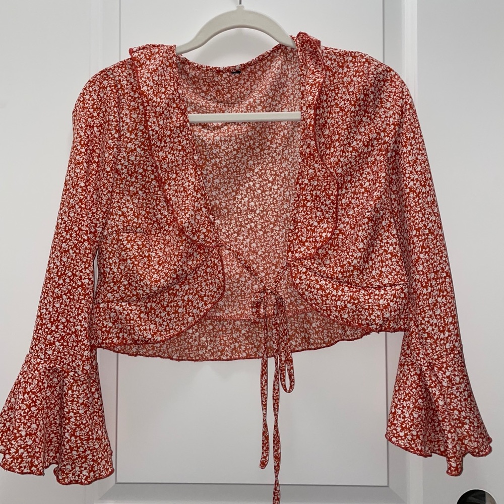 NEW Tie Front Top Long Sleeve